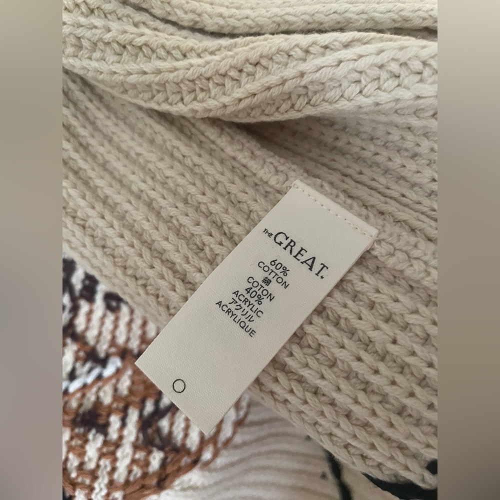 The Great. The Horse Lodge Cardigan in Cream • NWT - Picture 9 of 10